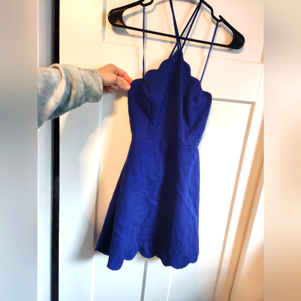 Royal blue mini dress